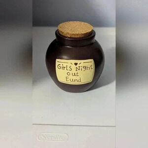 Hand Crafted Girls Night Out Bank - Ceramic Coin Jar - EUC